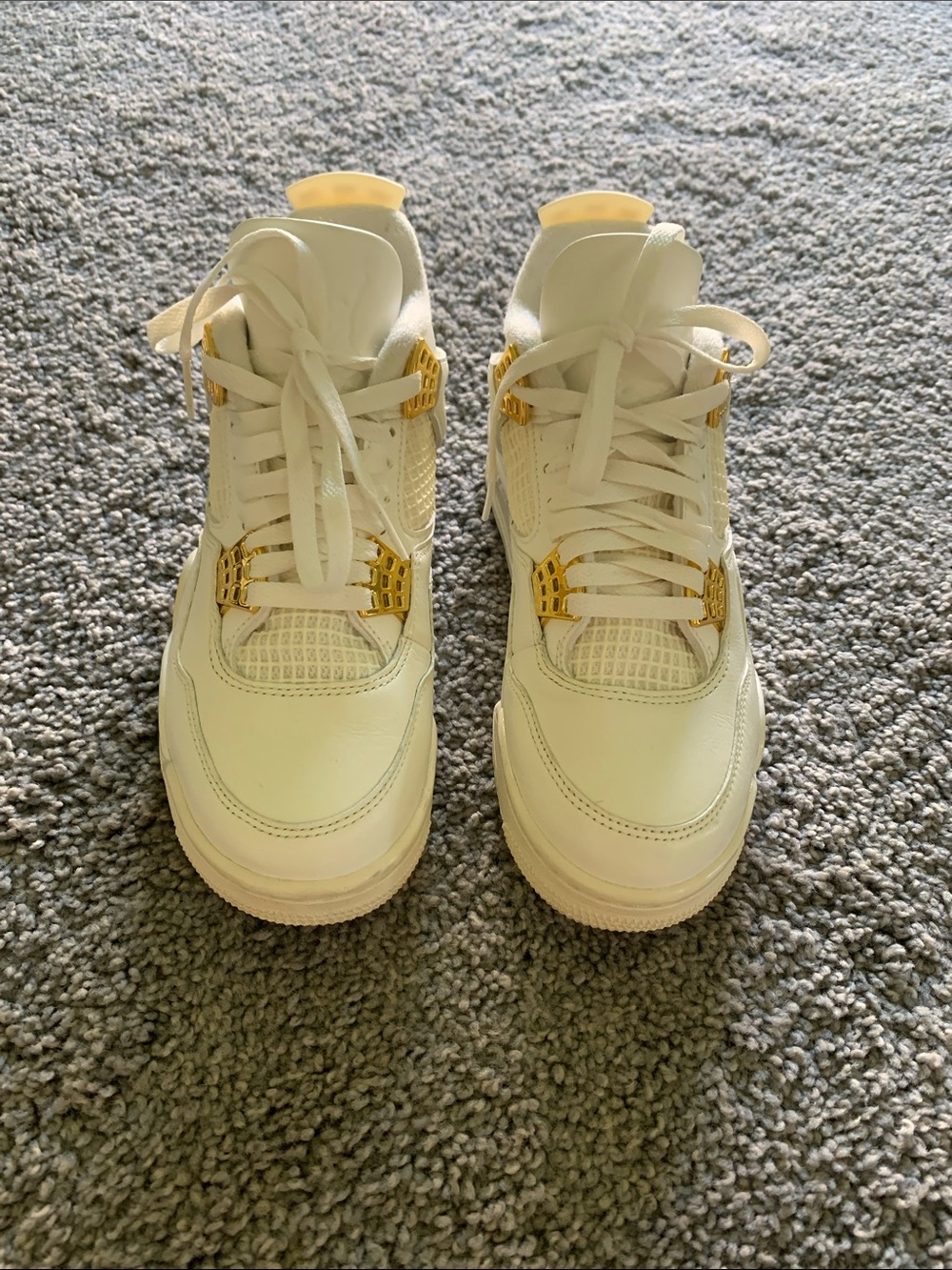 Jordan Kids' Cream/White Retro 4 Sneakers